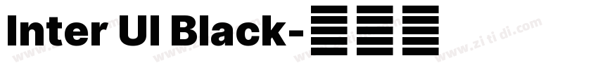 Inter UI Black字体转换